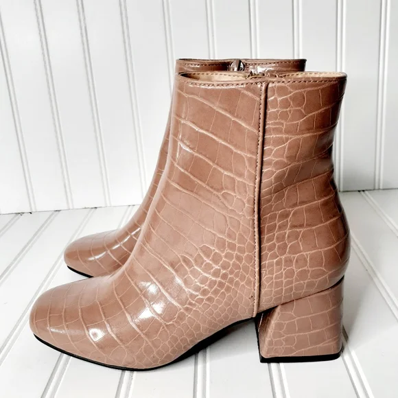 NEW Steve Madden Darma Tan Block Heel Boot C255 - Picture 4 of 13